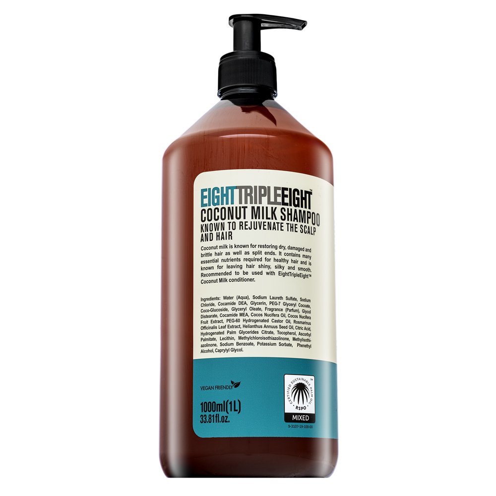 Triple Eight Coconut Milk Shampoo shampoo nutriente per capelli secchi e fragili 1000 ml