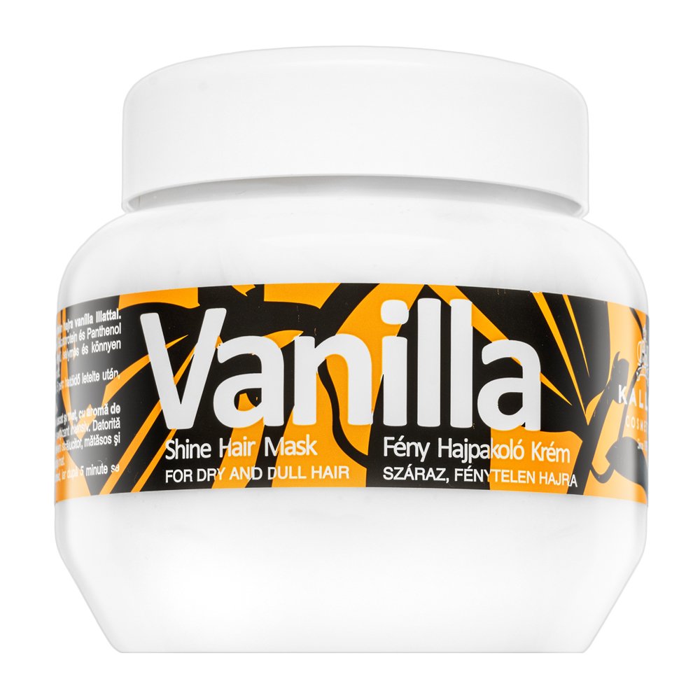 Kallos Vanilla Shine Hair Mask maschera rinforzante per capelli secchi 275 ml