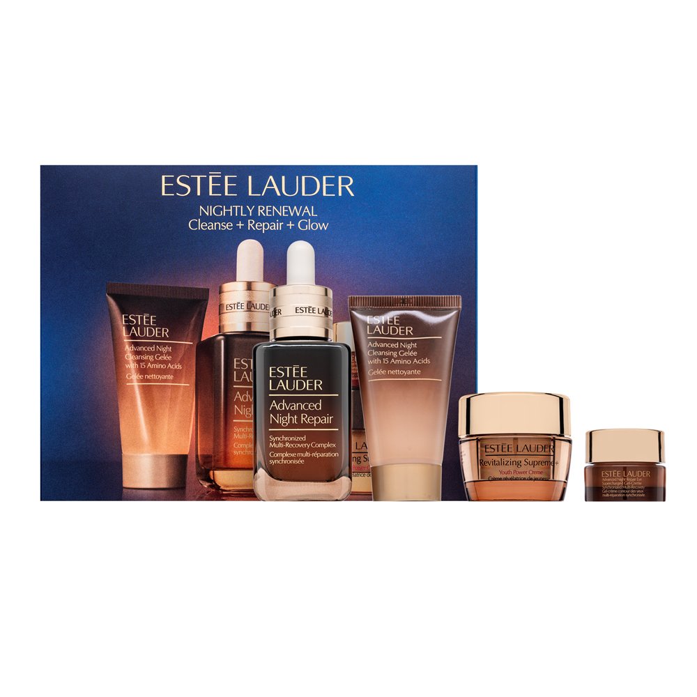 Estee Lauder Nightly Renewal kit per la cura del viso Cleanse + Repair + Glow 50 ml + 30 ml + 15 ml +5 ml