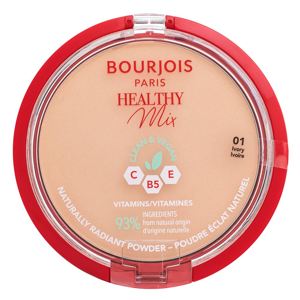 Bourjois Healthy Mix Clean & Vegan Powder cipria con un effetto opaco 01 Ivory 10 g