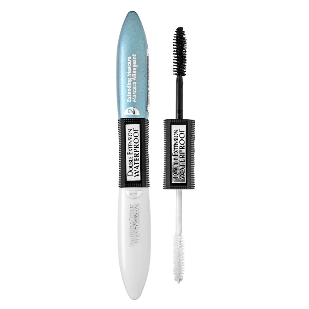 L´Oréal Paris Double Extension Mascara mascara impermeabile per l'estensione delle ciglia e volume Waterproof Black 12 ml