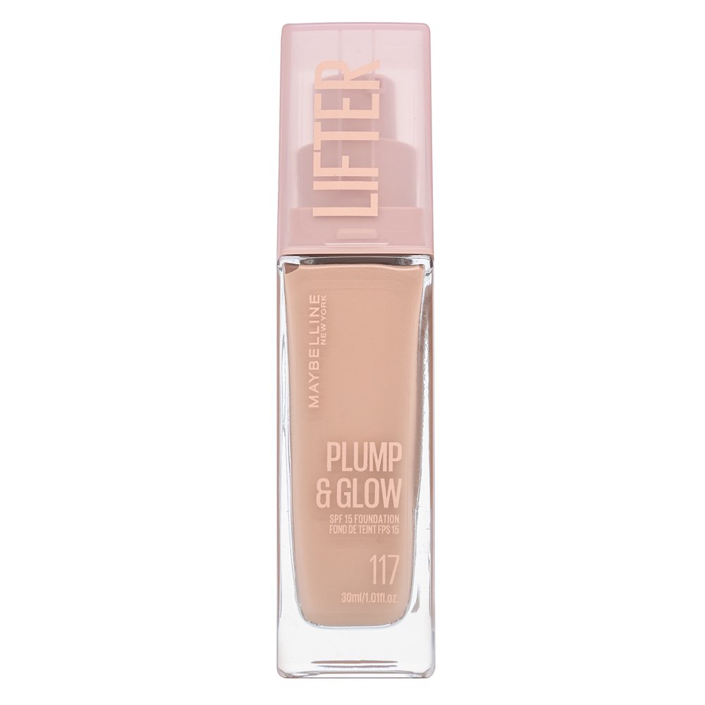 Maybelline Lifter Plump & Glow SPF 15 Foundation fondotinta liquido per l' unificazione della pelle e illuminazione 117 30 ml