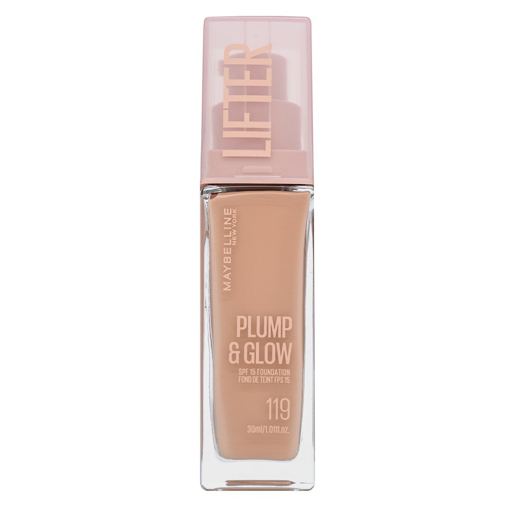 Maybelline Lifter Plump & Glow SPF 15 Foundation fondotinta liquido per l' unificazione della pelle e illuminazione 119 30 ml