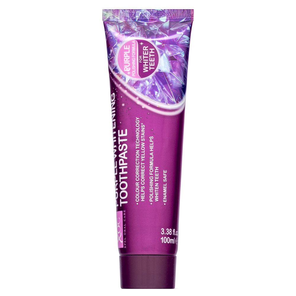 XOC Purple Whitening dentifricio + spazzolino da denti Toothpaste + Bamboo Toothbrush 100 ml