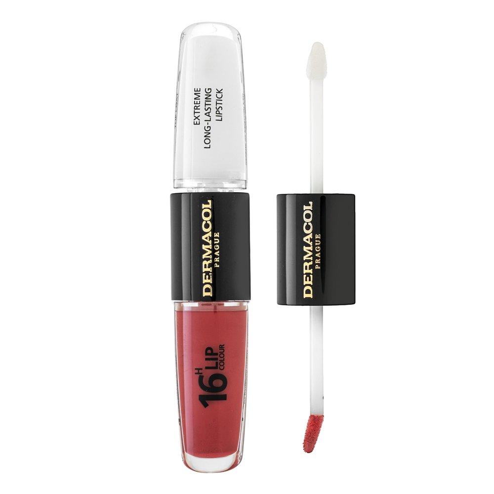 Dermacol 16H Lip Colour Extreme Long-Lasting Lipstick lucidalabbra colorato lunga tenuta bifasico No. 28 8 ml