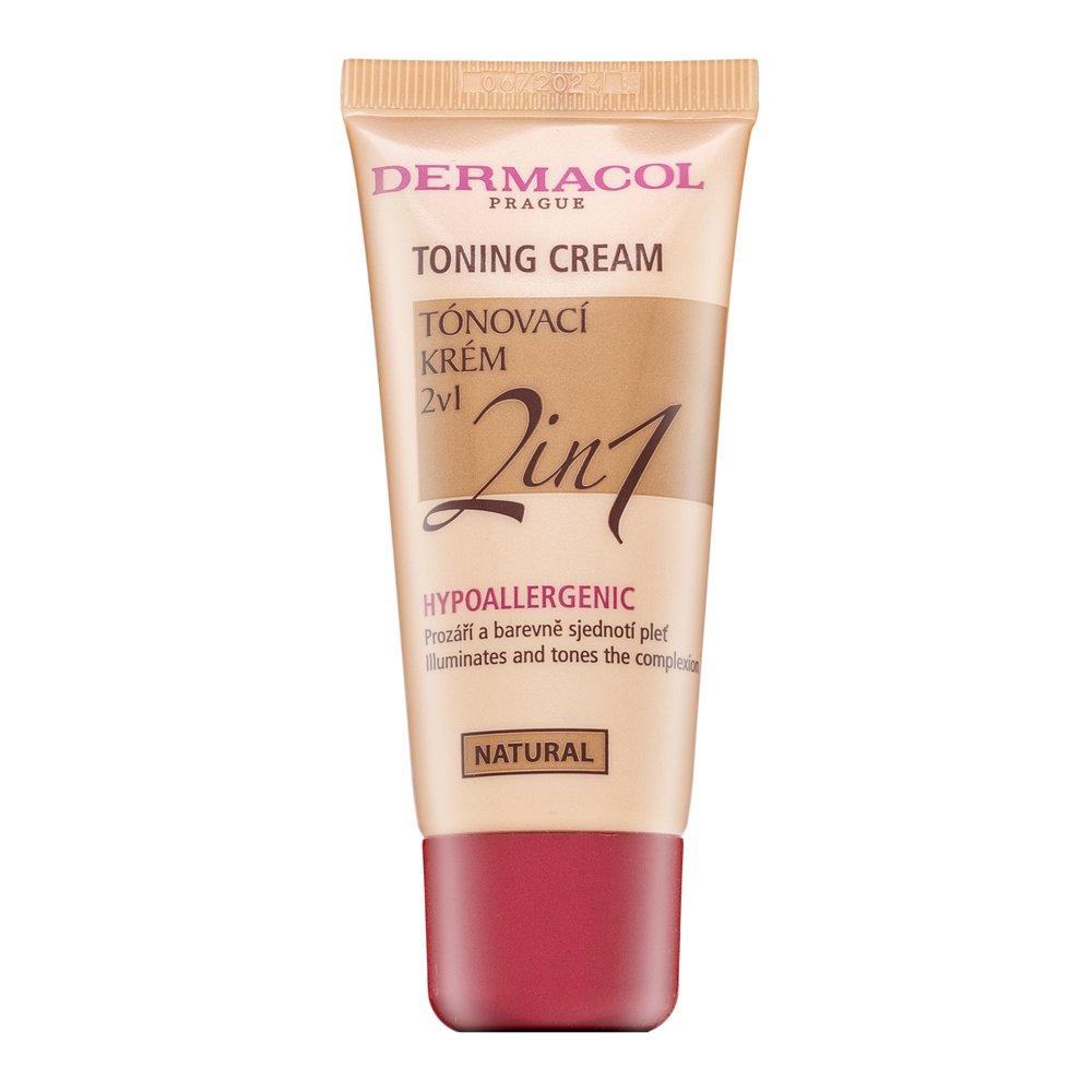 Dermacol Toning Cream 2in1 emulsione tonificante e idratante per unificare il tono della pelle Natural 30 ml