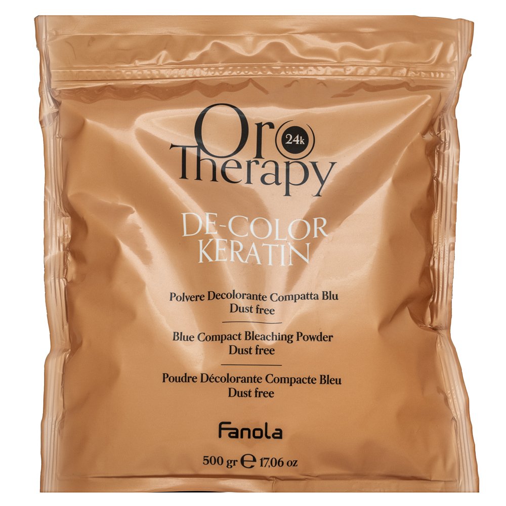 Fanola Oro Therapy 24k De-Color Keratin polvere per mèches per schiarire i capelli 500 g
