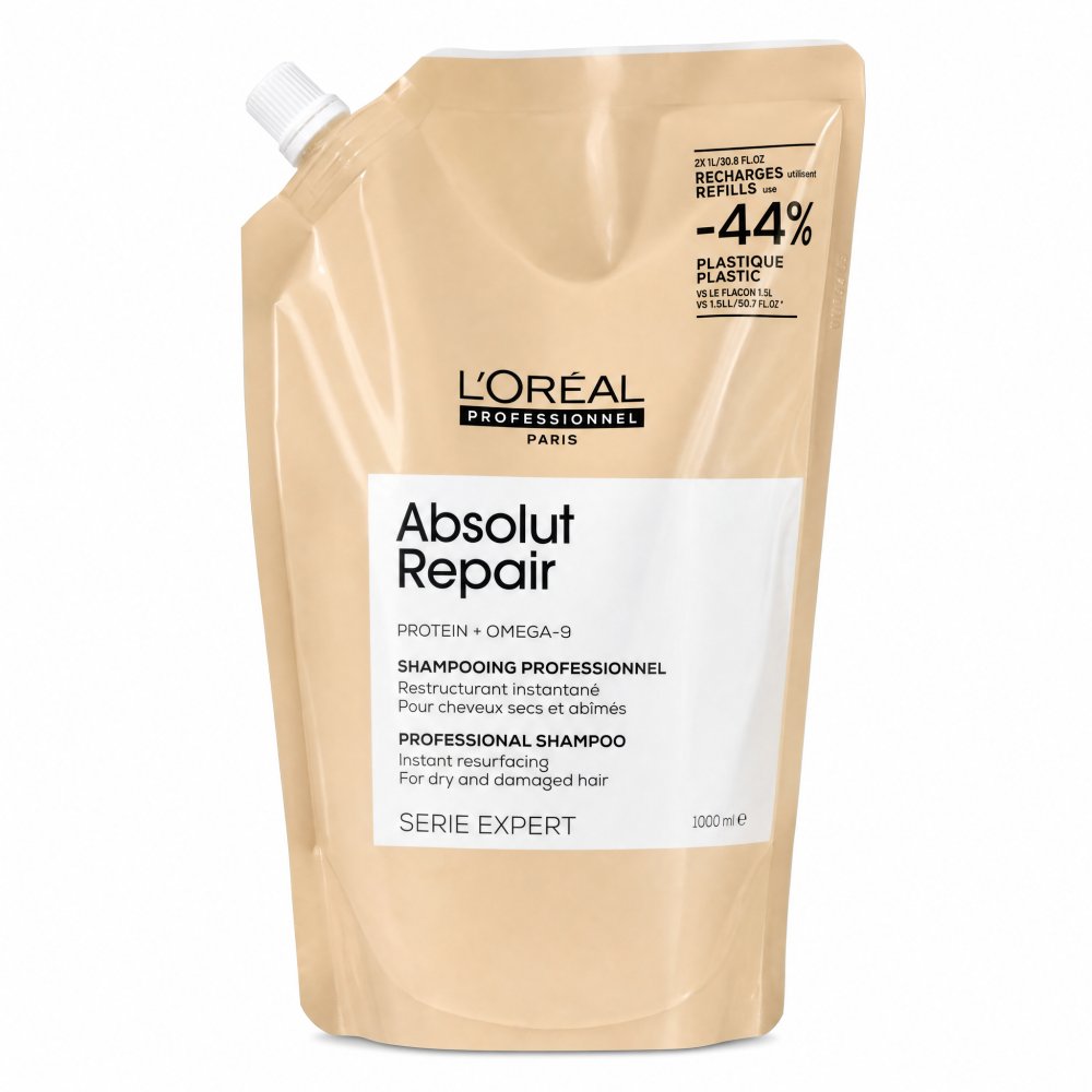 L´Oréal Professionnel Série Expert Absolut Repair Protein + Omega 9 Professional Shampoo shampoo nutriente per capelli secchi e danneggiati Refill 1000 ml