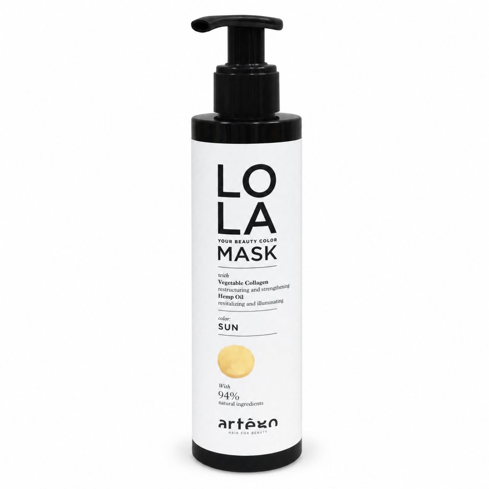 Artègo Lola Your Beauty Colour Mask maschera nutriente con pigmenti colorati per ravvivare calde tonalità bionde di capelli Sun 200 ml