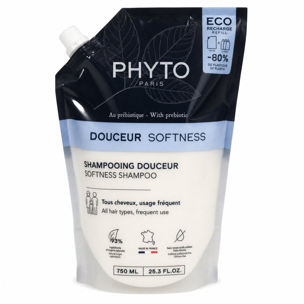 Phyto Softness Shampoo shampoo levigante per tutti i tipi di capelli Refill 750 ml