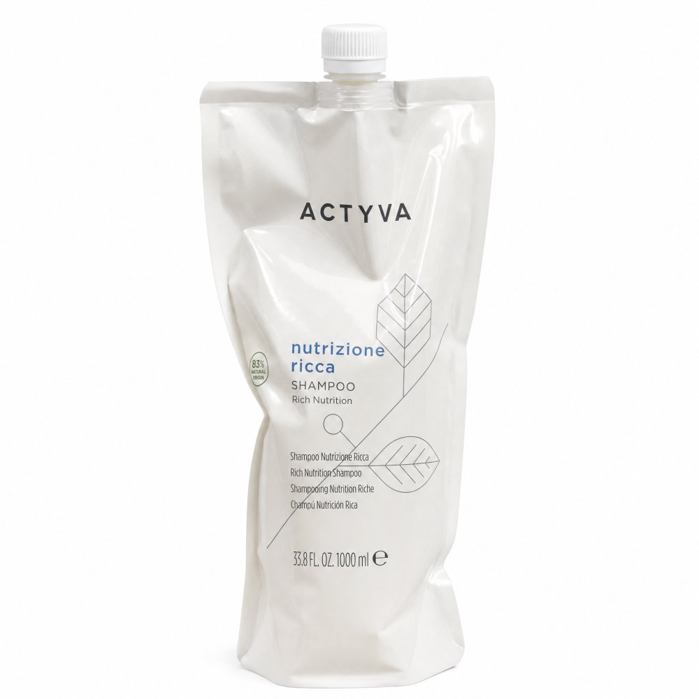 Kemon Actyva Nutrizione Ricca Rich Nutrition Shampoo shampoo nutriente per capelli ruvidi Refill 1000 ml