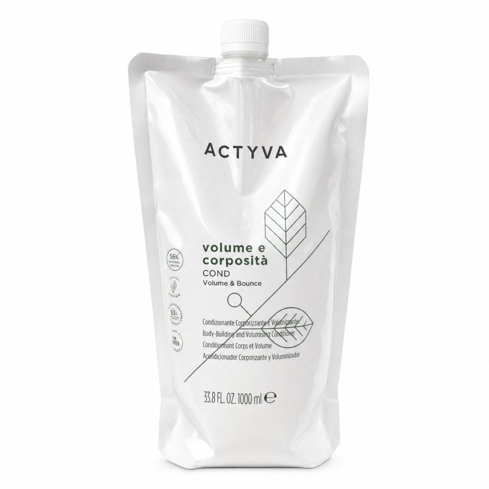 Kemon Actyva Volume E Corposita Volume & Bounce Conditioner balsamo rinforzante per volume e rafforzamento dei capelli Refill 1000 ml