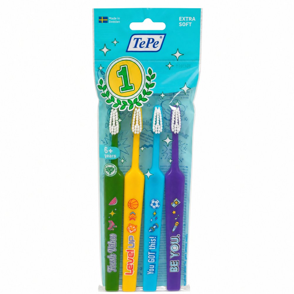 TePe Kids Toothbrush 4 pcs Extra Soft