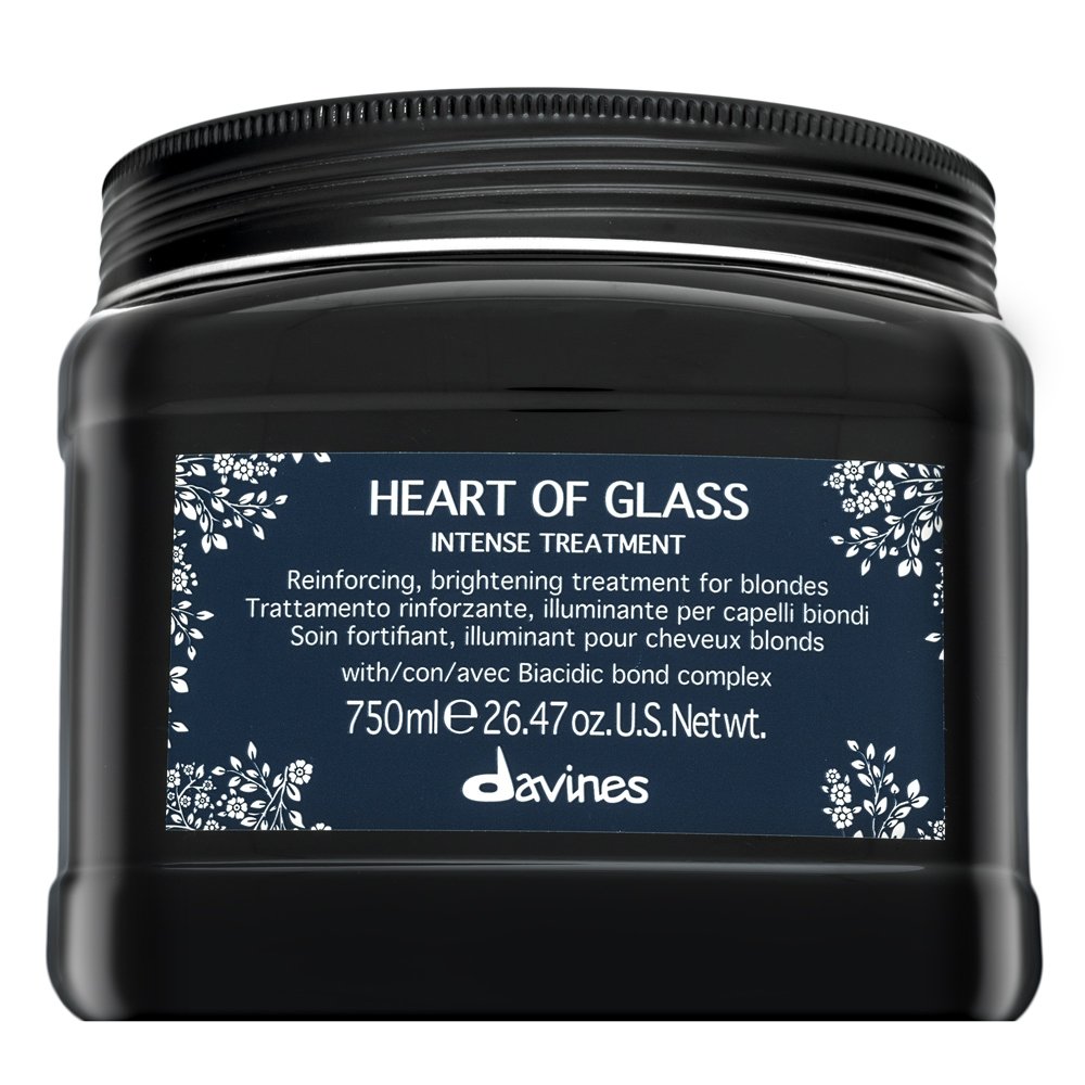 Davines Heart Of Glass Intense Treatment maschera rinforzante per capelli tinri, trattati chimicamente e decolorati 750 ml