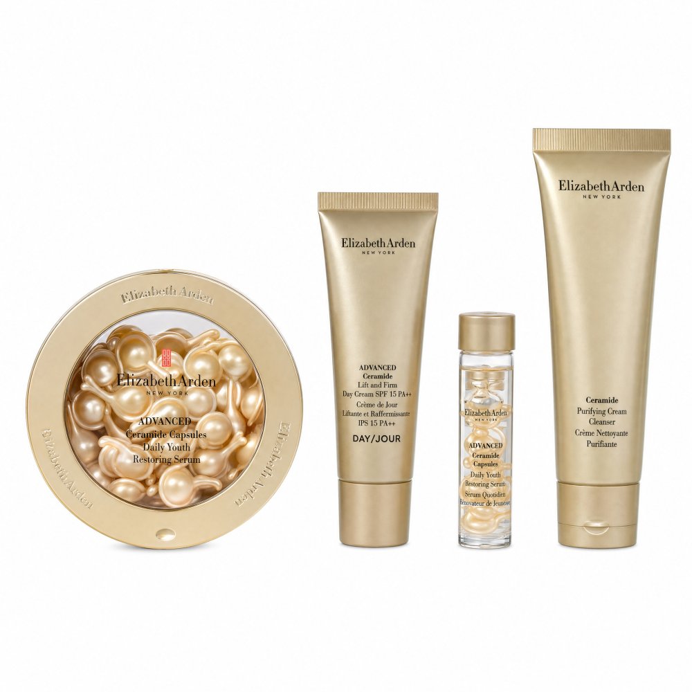 Elizabeth Arden Advanced kit per la cura del viso Ceramide Capsules Set 60 pcs + 50 ml + 15 ml + 7 pcs