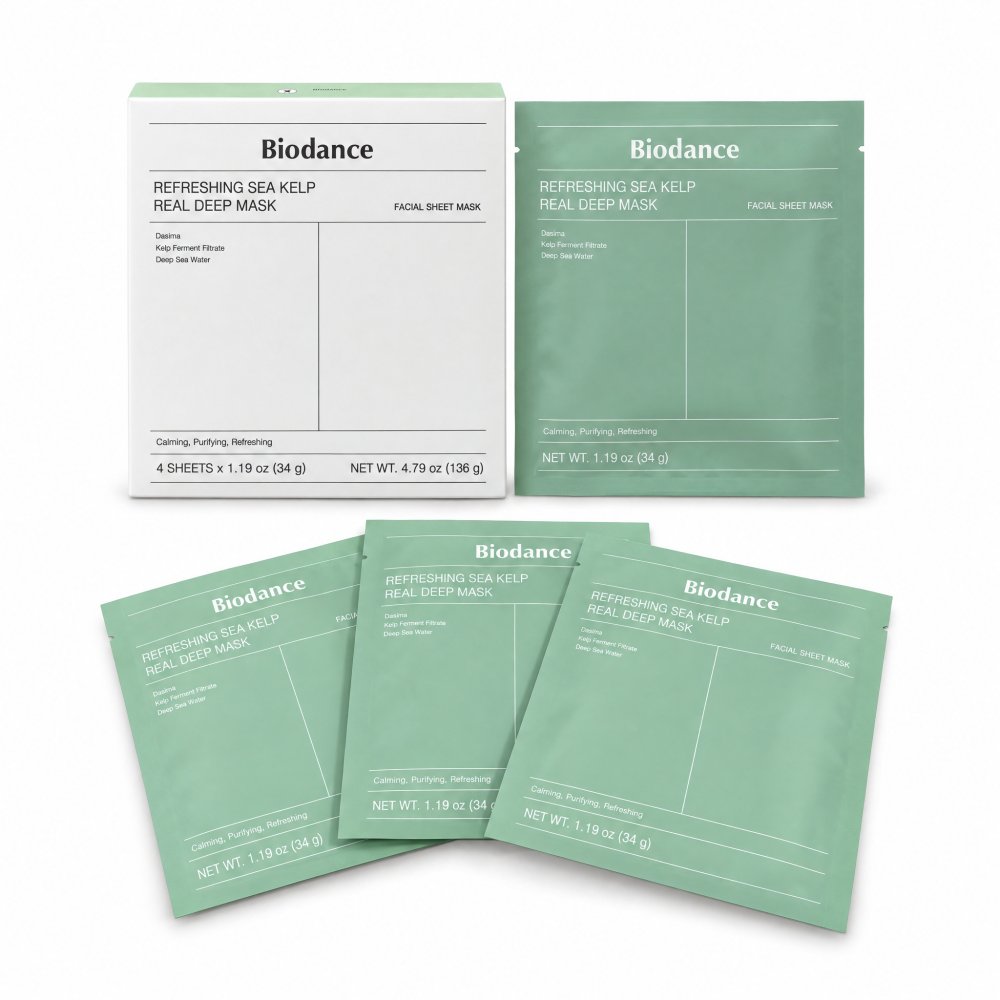 Biodance maschera profonda Refreshing Sea Kelp Real Deep Mask 4 x 34 g