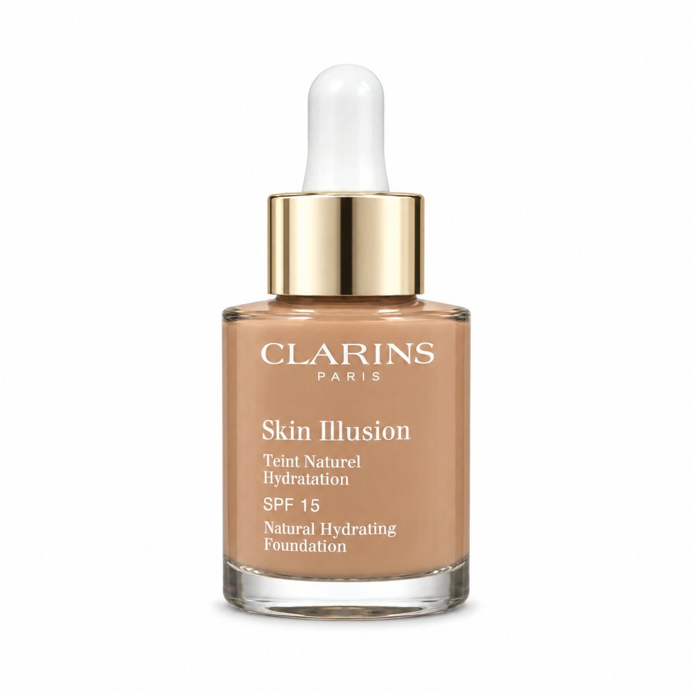 Clarins Skin Illusion Natural Hydrating Foundation fondotinta liquido con effetto idratante 114 Cappuccino 30 ml