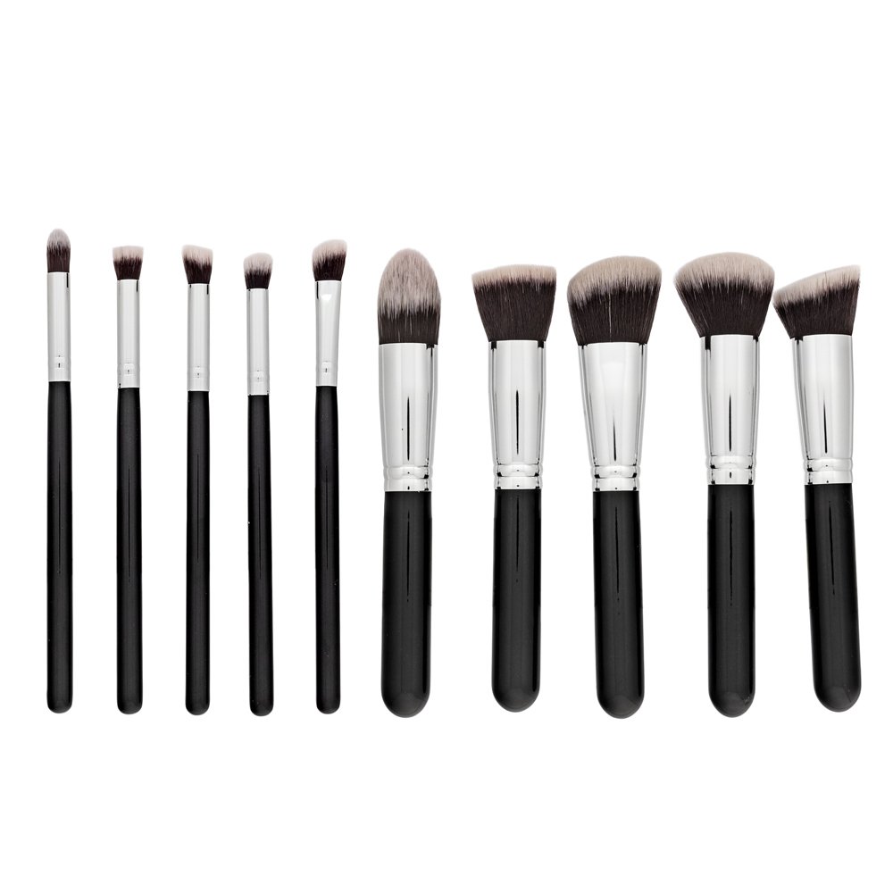 MIMO Makeup Brush Set set di pennelli Kabuki Black 10 Pcs