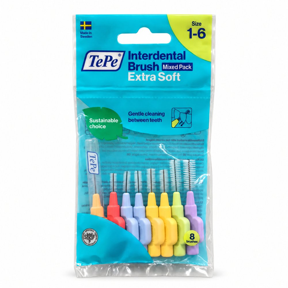 TePe Interdental Brush scovolini interdentali Extra Soft 8 pcs Mixed Pack